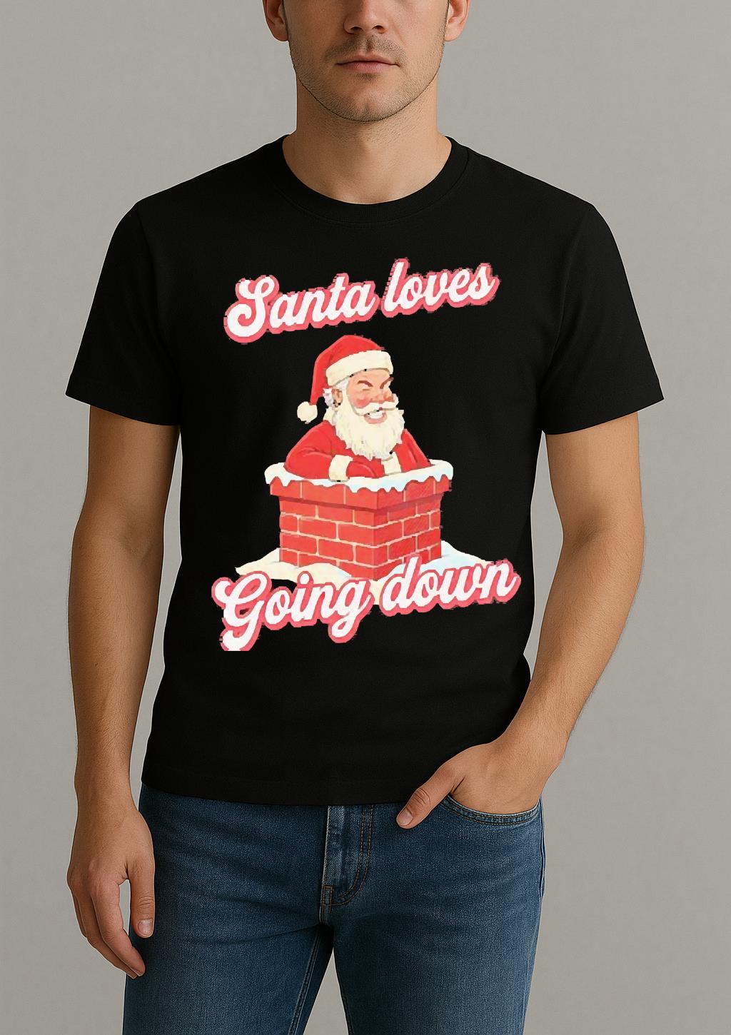 Santa Loves Going Down Premium Shirt