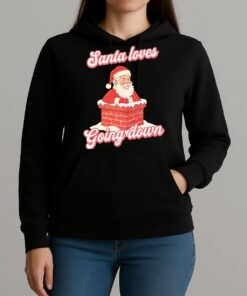 Santa Loves Going Down Premium Unisexhoodie