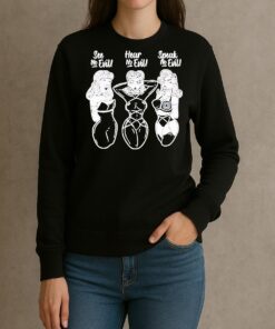 See No Evil Hear No Evil Speak No Evil Lady Girls sweater