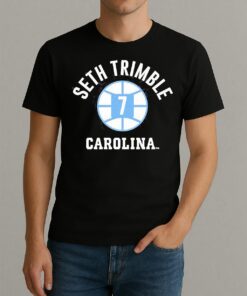 Seth Trimble 7 Unc Basketball Player Name And Number Ball Shirt
