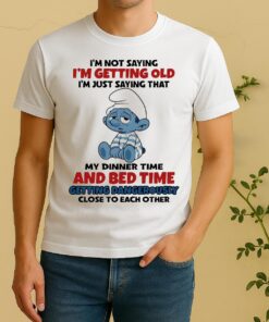 Smurf My Dinner Time And Bed Time Getting Dangerously Close To Each Other Circle Shirt