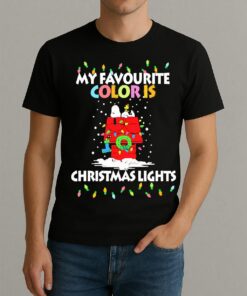 Snoopy Home My Favorite Color Is Christmas Lights Premium Shirt