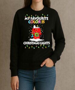 Snoopy Home My Favorite Color Is Christmas Lights Premium sweater