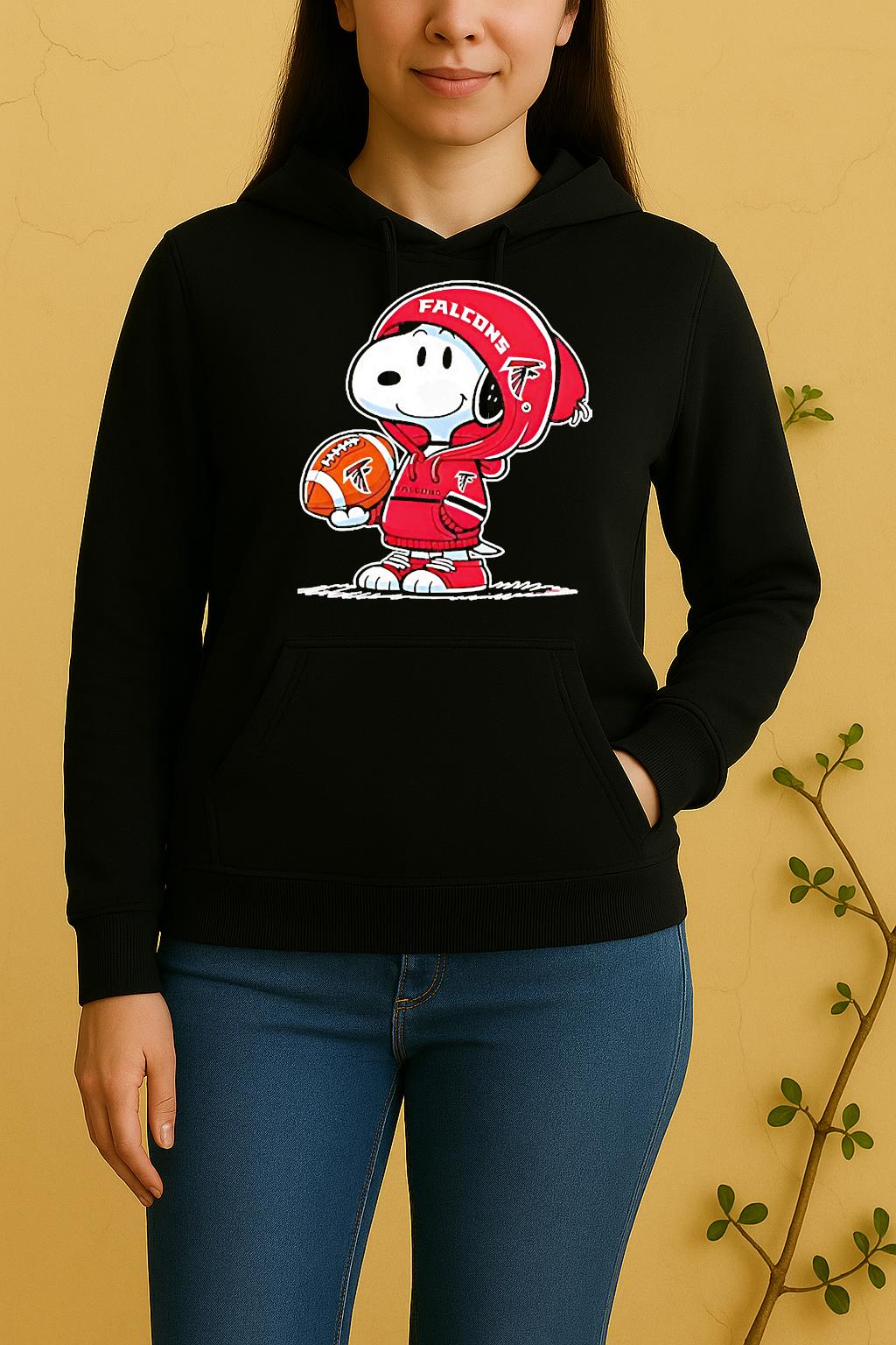 Snoopy Wears Atlanta Falcons Football Unisex Hoodie