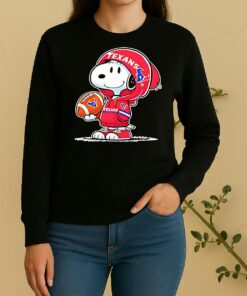 Snoopy Wears Houston Texans Football Sweater