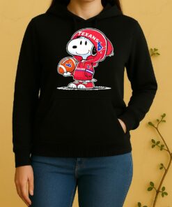 Snoopy Wears Houston Texans Football Unisex Hoodie