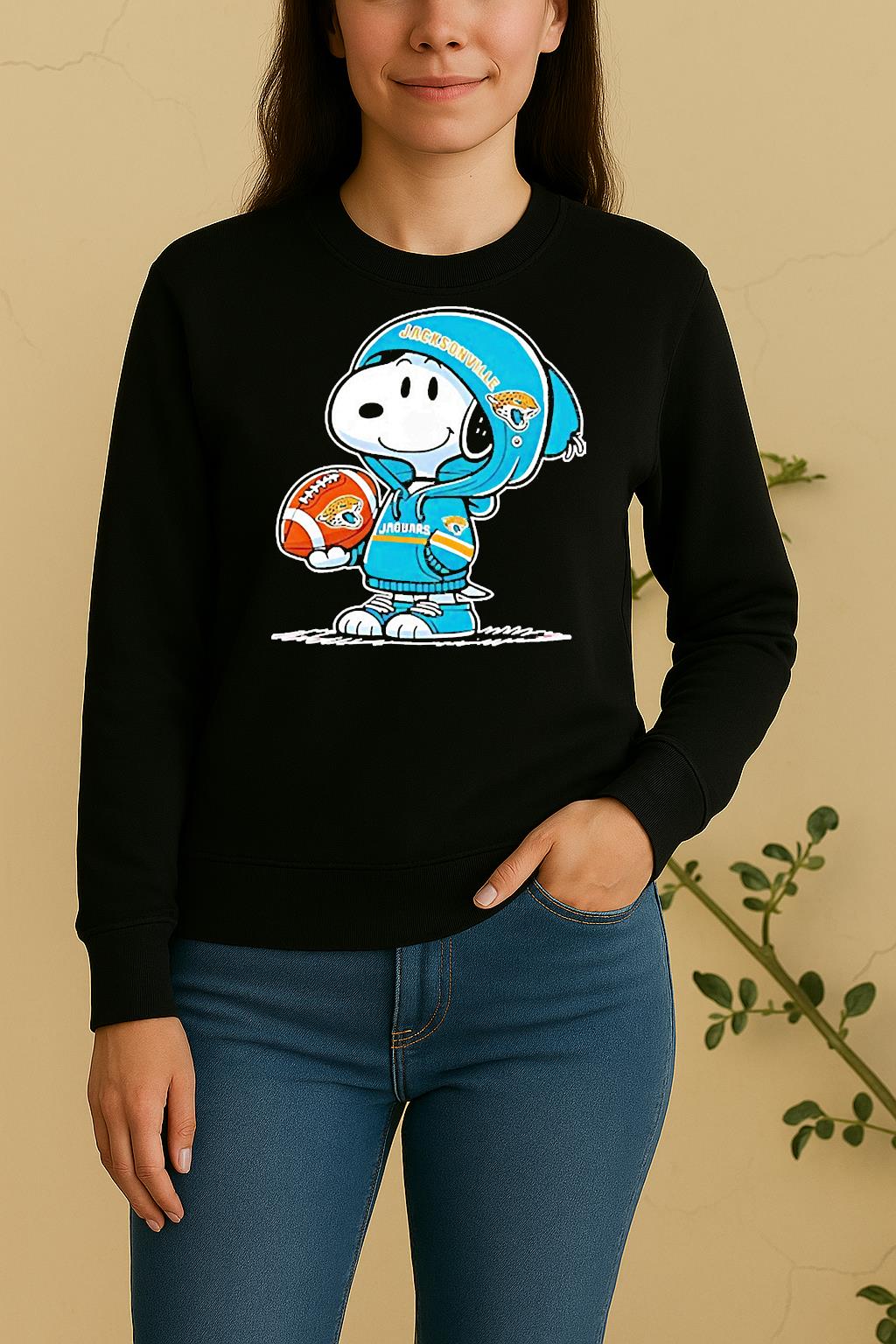 Snoopy Wears Jacksonville Jaguars Football Sweater