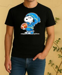 Snoopy Wears Los Angeles Chargers Football Shirt