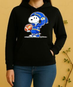 Snoopy Wears Los Angeles Rams Football Unisex Hoodie