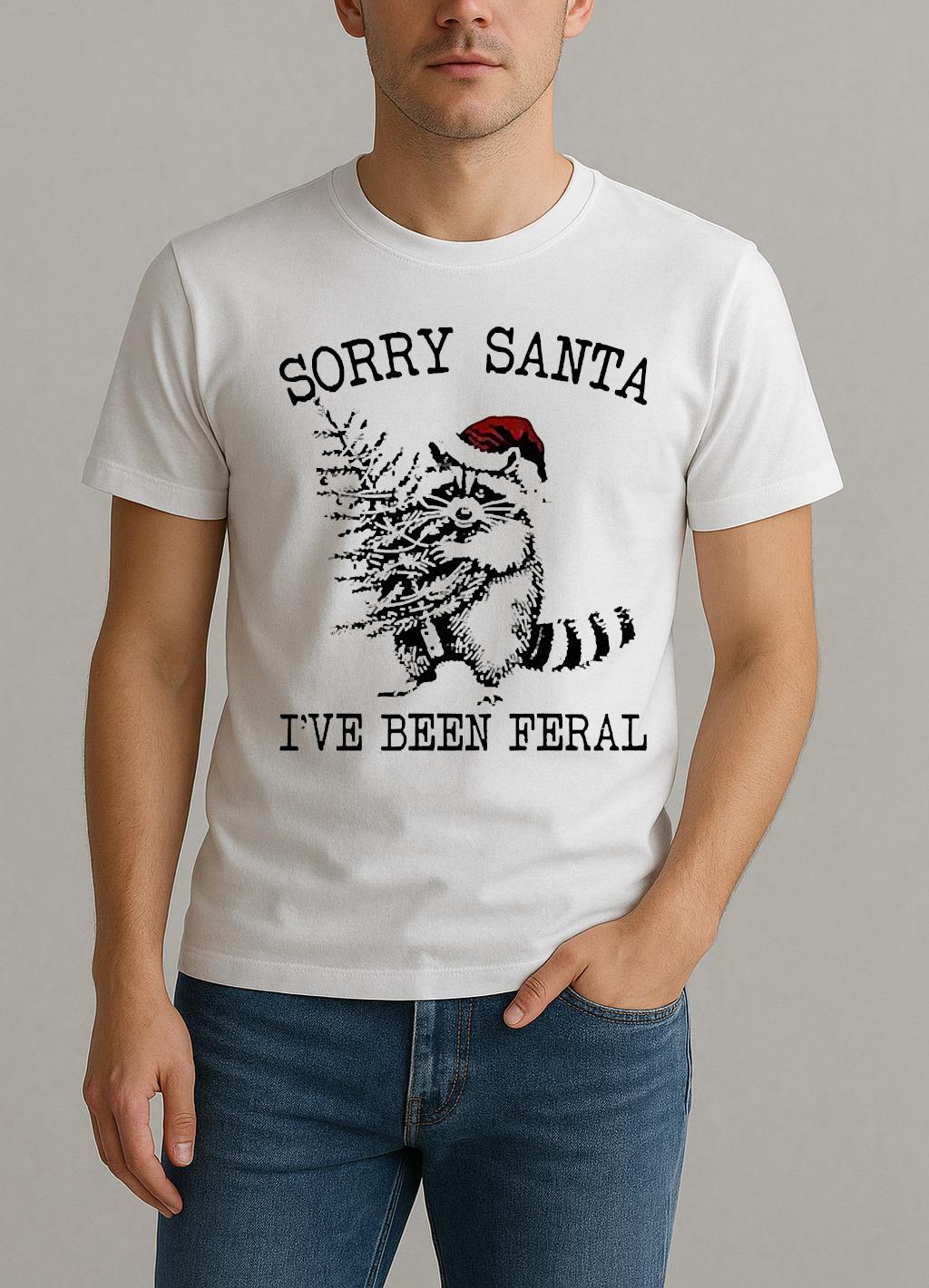 Sorry Santa Ive Been Feral Christmas Tree Shirt