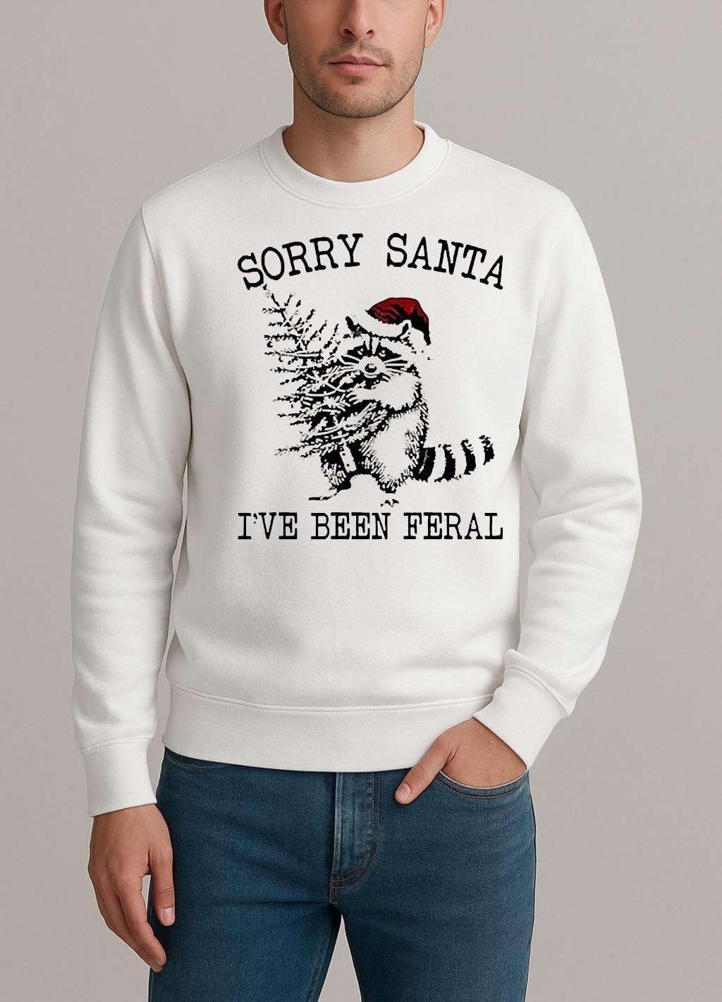 Sorry Santa Ive Been Feral Christmas Tree sweater