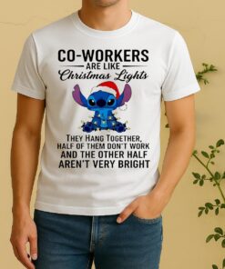 Stitch Co Workers Are Like Christmas Lights Circle Shirt