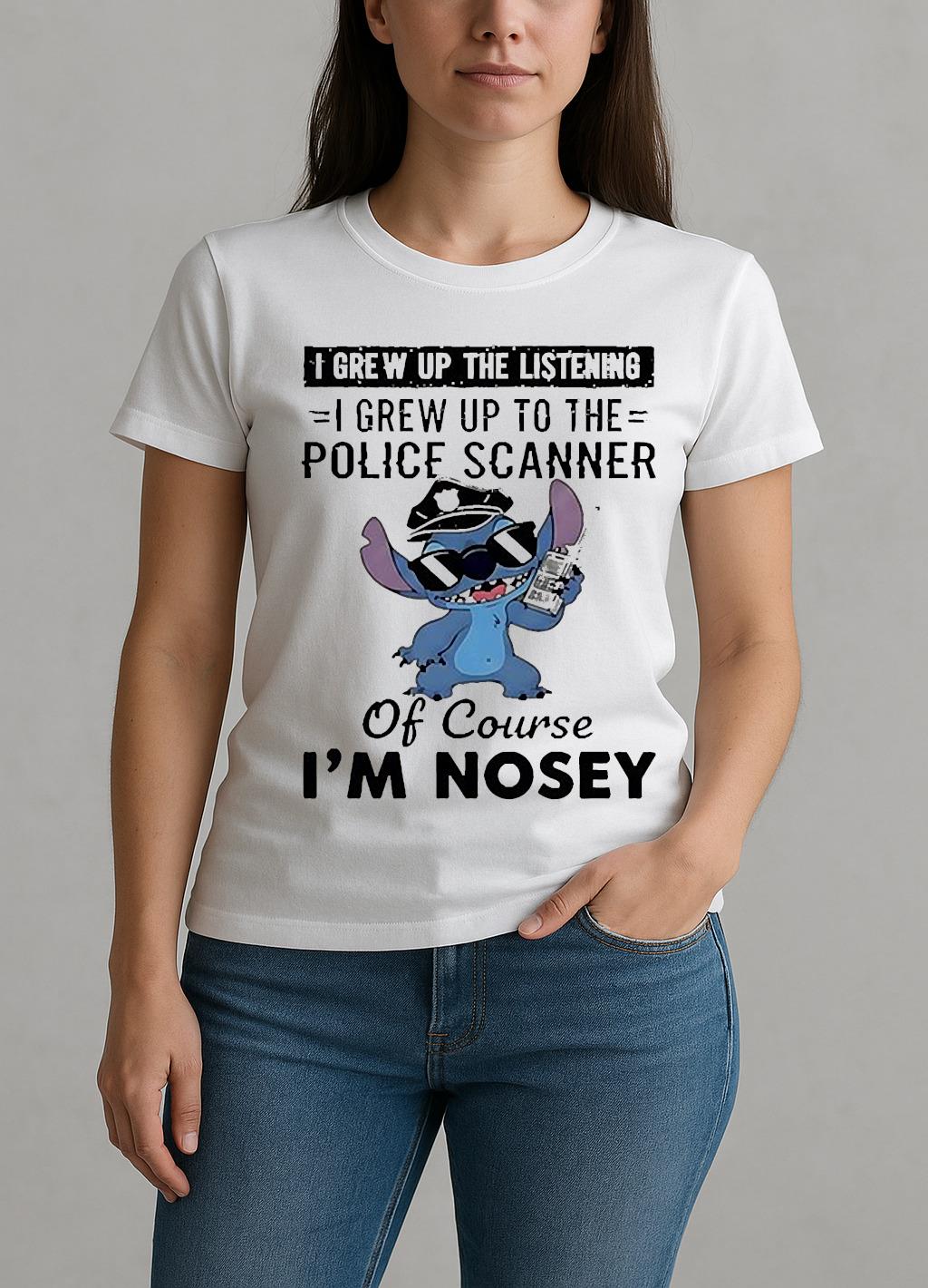 Stitch I Grew Up The Listening I Grew Up To The Police Scanner W-tee