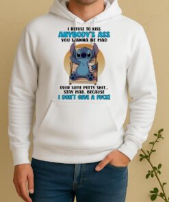 Stitch I Refuse To Kiss Anybodys Ass You Wanna Be Mad Circle Unisex Hoodie
