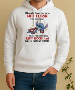 Stitch I Thought I Was Having A Hot Flash This Morning Circle Unisex Hoodie