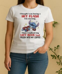 Stitch I Thought I Was Having A Hot Flash This Morning Circle Women Shirt