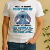 Stitch Okay Im Awake Im Getting Up Circle Shirt