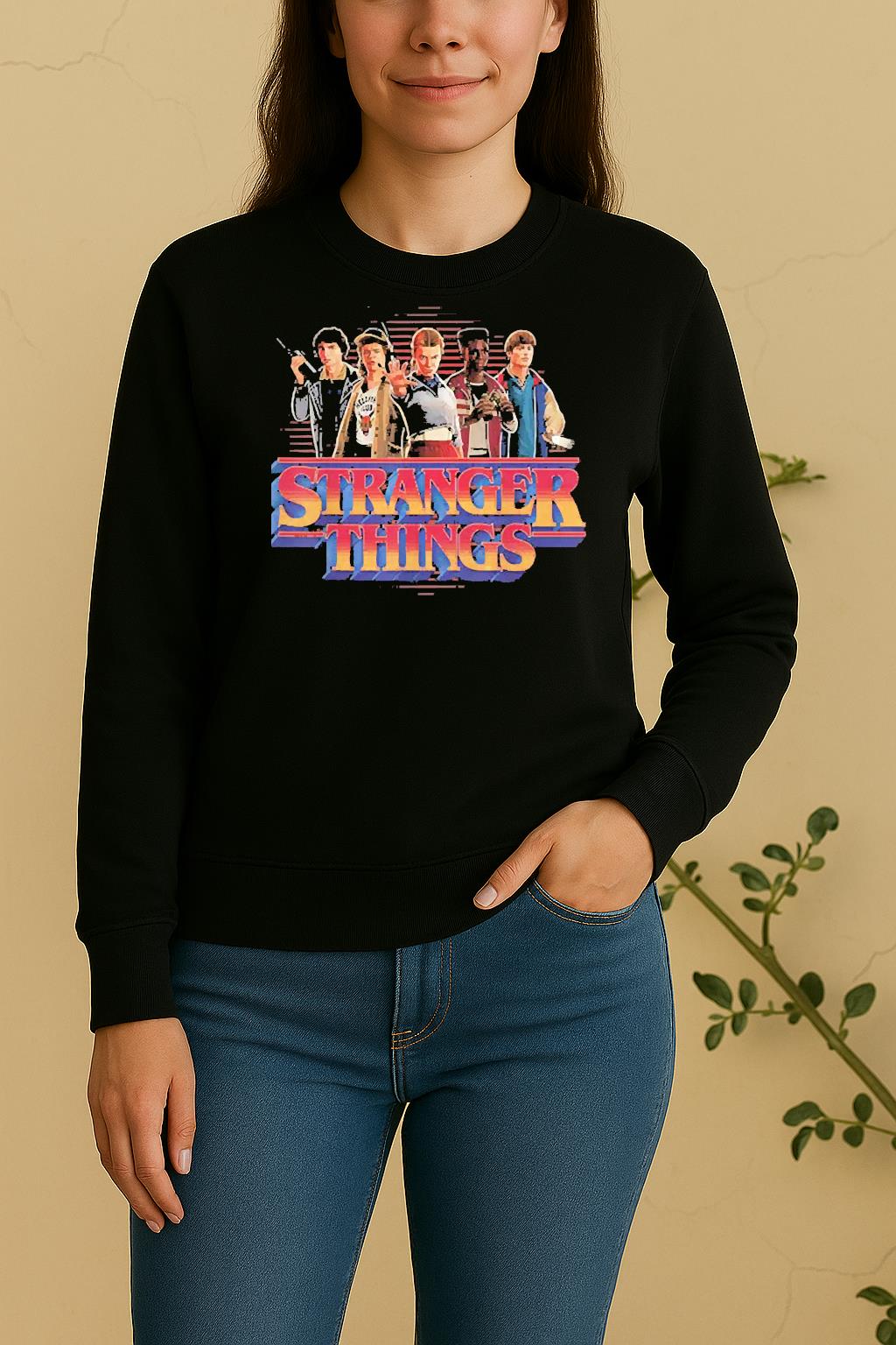 Stranger Things Season 5 Main Crew 80S Style Group Sweater
