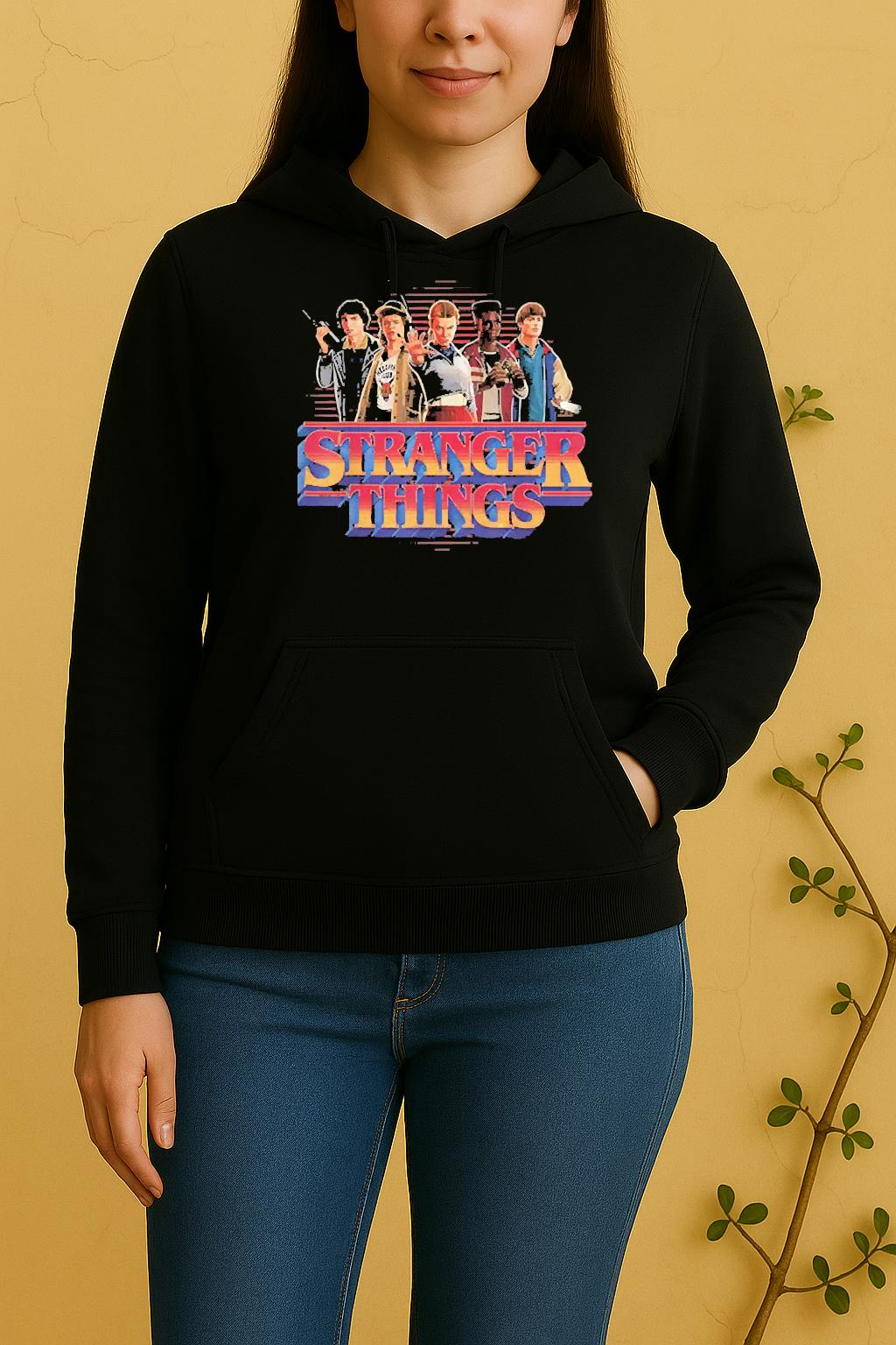 Stranger Things Season 5 Main Crew 80S Style Group Unisex Hoodie
