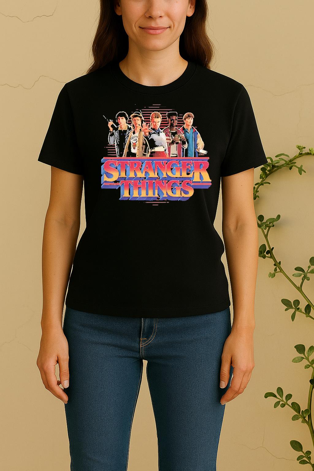 Stranger Things Season 5 Main Crew 80S Style Group Women Shirt