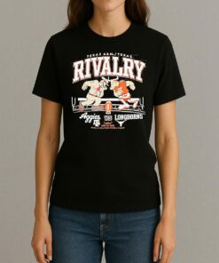 Texas Longhorns Vs Texas Am Aggies 2025 Rivalry Standing Mascot Womentee