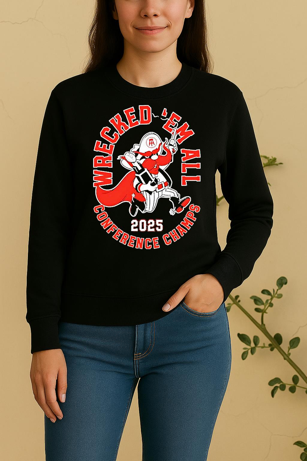 Texas Tech Red Raiders 2025 Wrecked Em Conference Champions Sweater