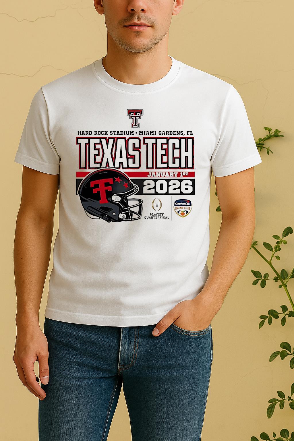 Texas Tech Red Raiders Orange Bowl 2026 Cfp Quarterfinal Shirt by Bino Shirt – Custom Graphic T-Shirt