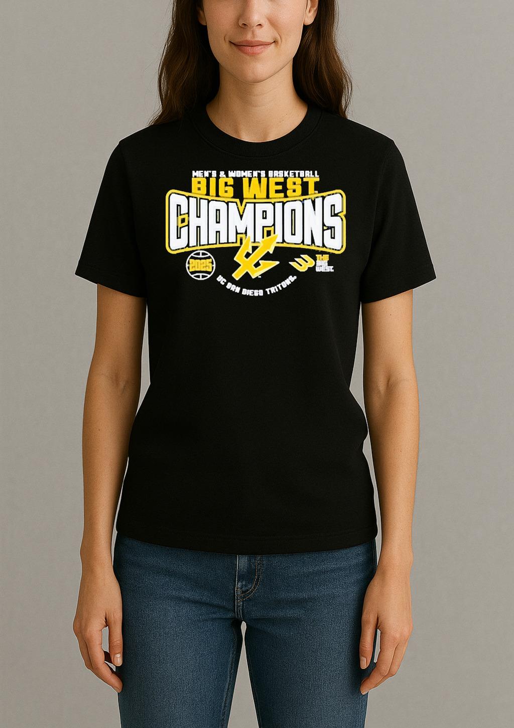 The Big Wests Best Mens And Womens Basketball Champions 2025 Uc San Diego Tritons Womentee