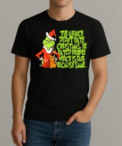 The Grinch Didnt Hate Christmas He Hated People Premium Shirt