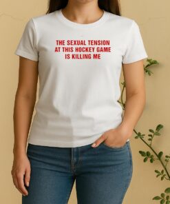 The Sexual Tension In This Hockey Game Is Killing Me Circle Women Shirt
