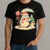 Totoro And Snowman Bus Stop Christmas 2025 Premium Shirt