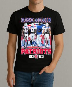 Treveyon Henderson Stefon Diggs And Drake Maye New England Patriots Rise Again 2025 Signatures Shirt