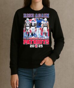 Treveyon Henderson Stefon Diggs And Drake Maye New England Patriots Rise Again 2025 Signatures sweater