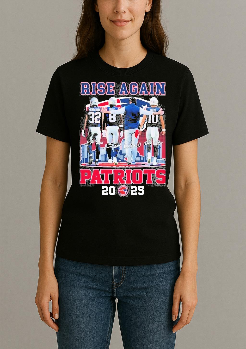 Treveyon Henderson Stefon Diggs And Drake Maye New England Patriots Rise Again 2025 Signatures Womentee