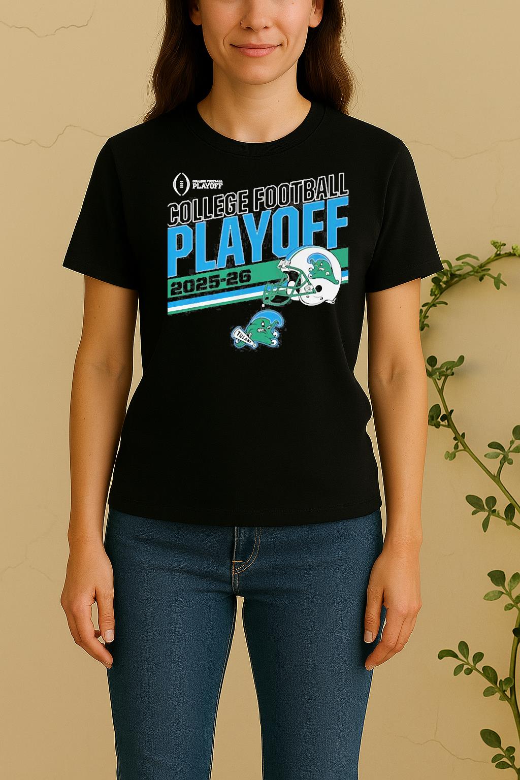Tulane 2025 Cfb Playoff Stripe Women Shirt