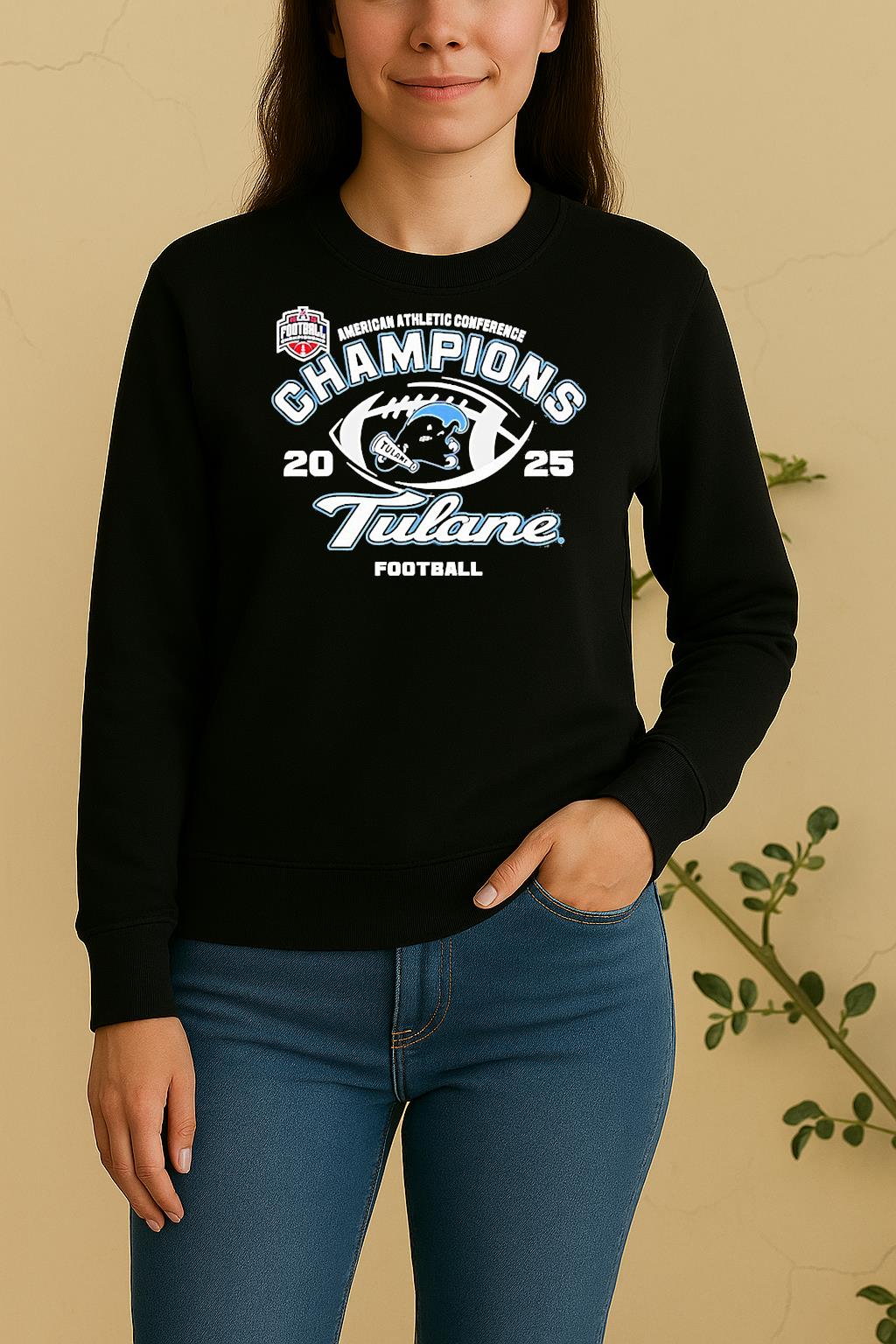 Tulane Green Wave 2025 American Conference Champions Sweater