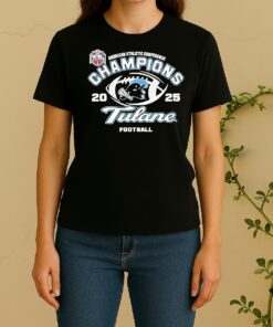 Tulane Green Wave 2025 American Conference Champions Women Shirt