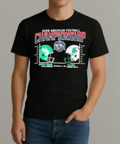 Tulane Vs North Texas 2025 Aac Football Championship Duel Helmet Shirt