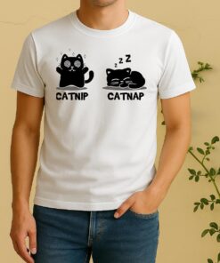 Two Black Cats Catnip Catnap Sleep Shirt