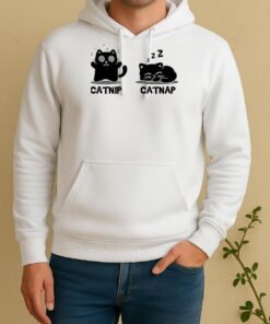 Two Black Cats Catnip Catnap Sleep Unisex Hoodie
