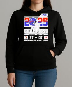 Virginia Cavaliers 2025 State Champions 27 07 Virginia Tech Score Unisexhoodie