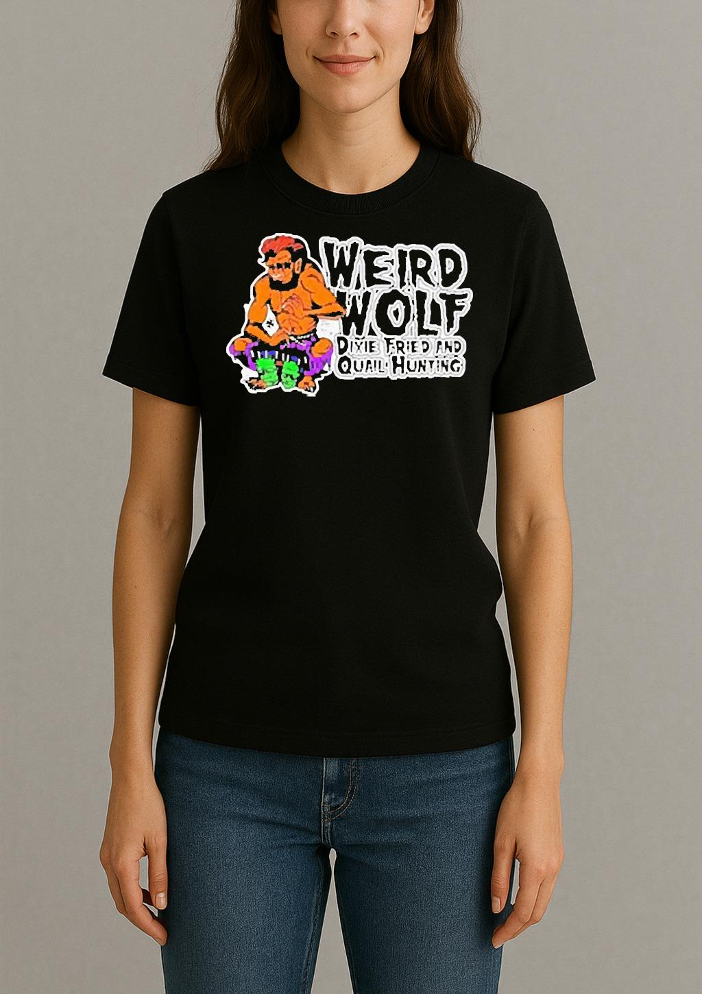 Weird Wolf Dixie Fried And Quail Hunting Goat Cartoon Womentee