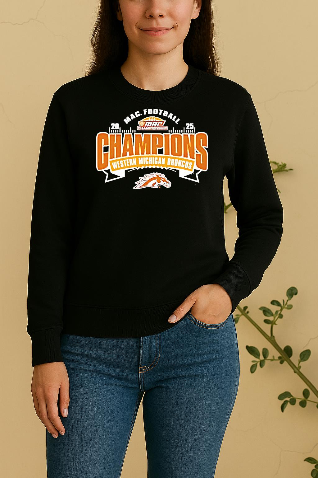 Western Michigan Broncos 2025 Mac Conference Champions Locker Room Sweater