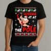 Working It At The Pole Santa Dancing Ugly Christmas Shirt