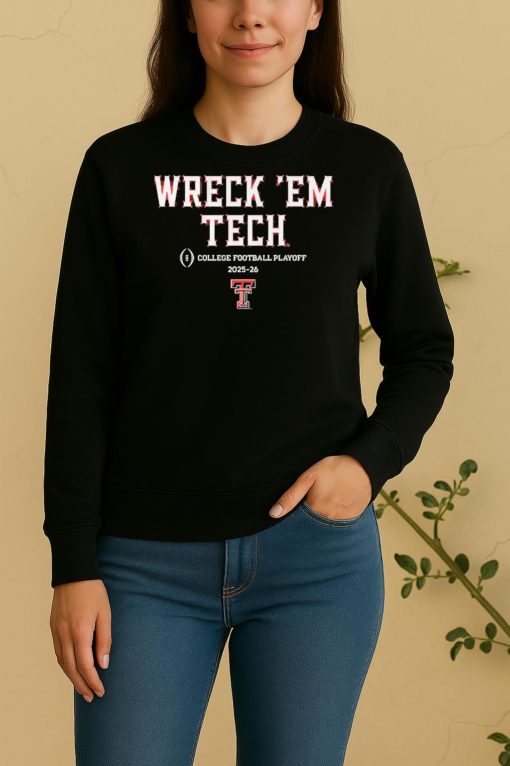 Wreck Em Tech 2025 Cfp Team Slogan Sweater