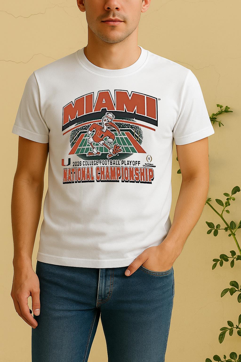 2026 College Football Playoff National Championship Miami Hurricanes Mascot Shirt by Bino Shirt – Custom Graphic T-Shirt