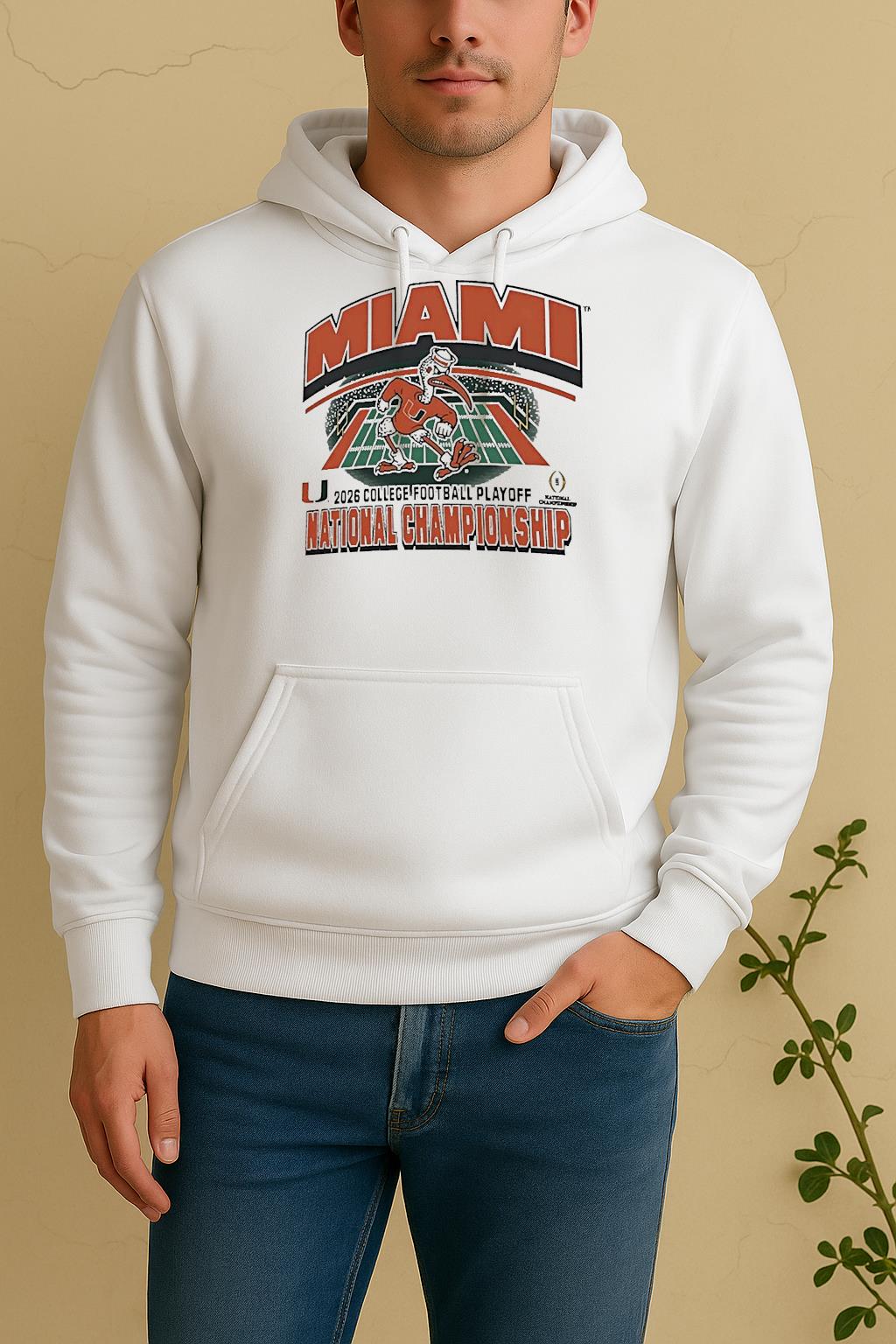 2026 College Football Playoff National Championship Miami Hurricanes Mascot Unisex Hoodie
