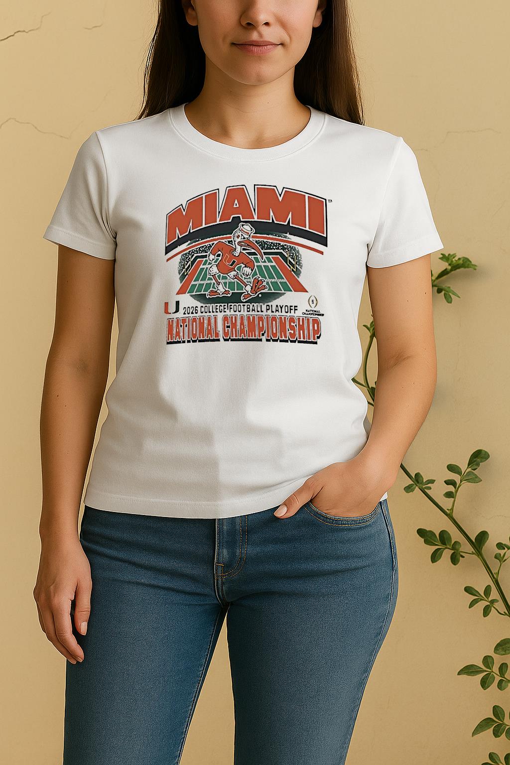 2026 College Football Playoff National Championship Miami Hurricanes Mascot Women Shirt