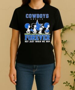 Cute Snoopy And Charlie Brown Dallas Cowboys Forever Not Just When We Win Women Shirt
