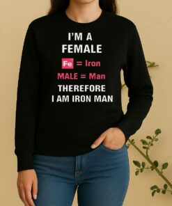 Awesome Im A Female Fe Equal Iron Male Equal Man Therefore I Am Iron Man Sweater